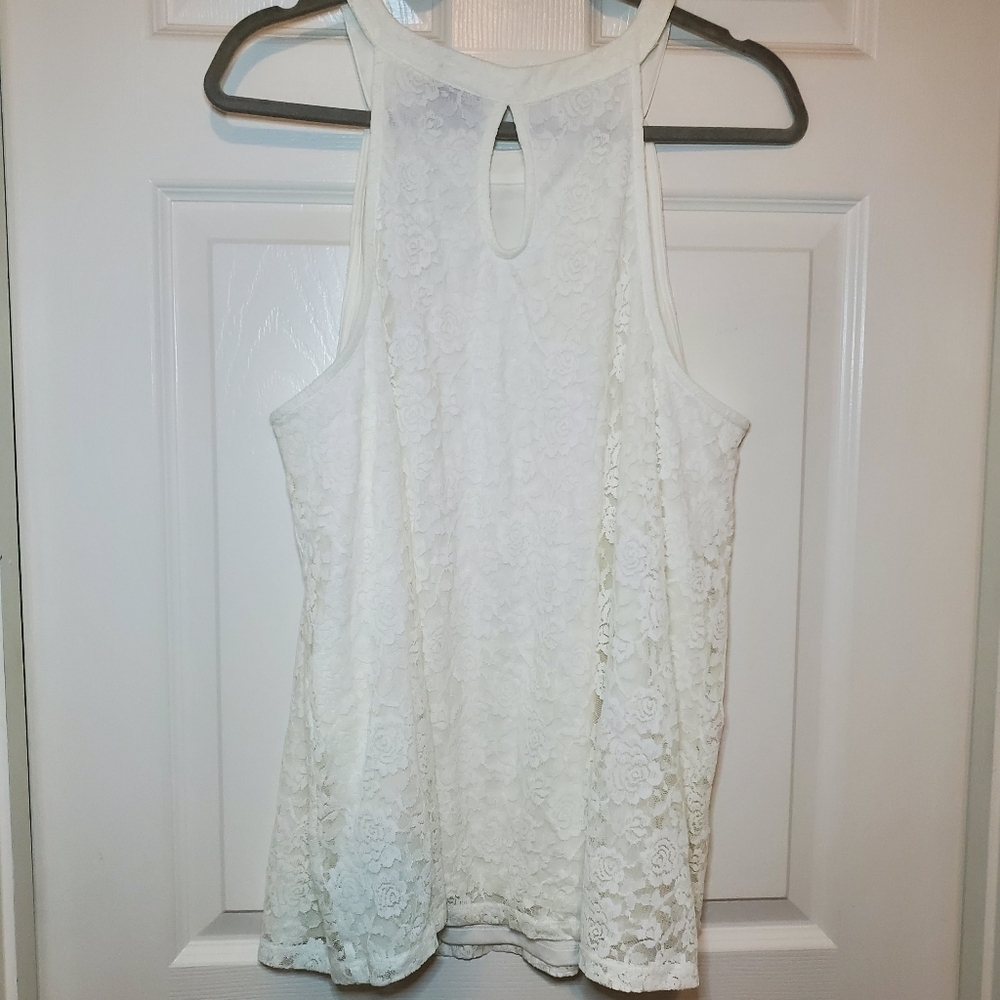Torrid White High Neck Tank Sz 1 - Picture 7 of 11